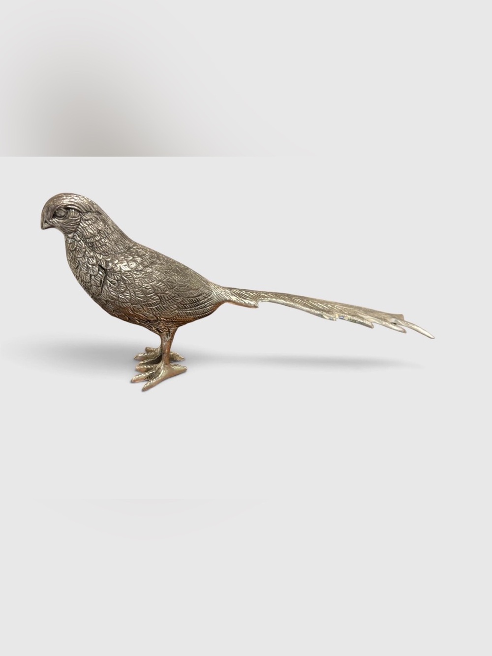 Vintage metal pheasant decor